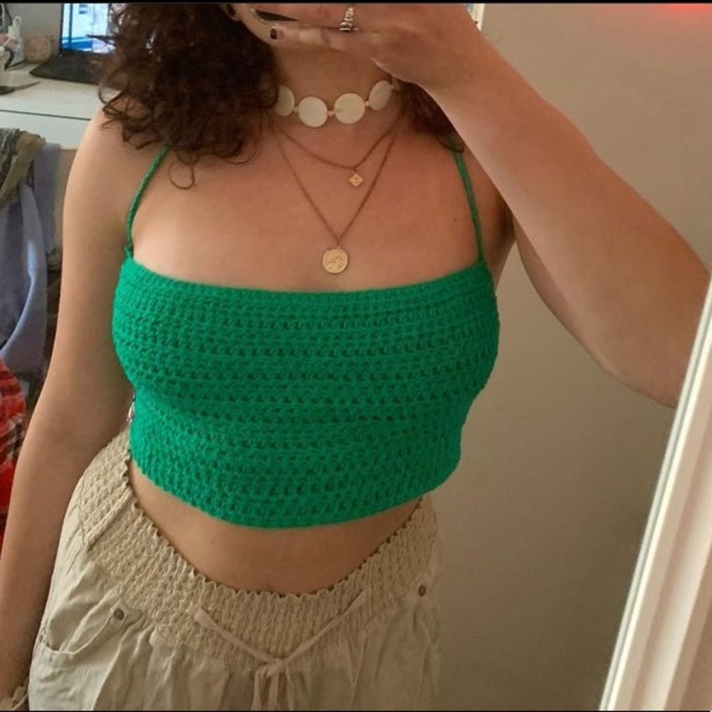 Crochet halter crop top